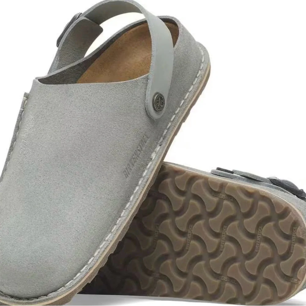 Birkenstock Gray Suede Mules - Picture 2 of 6
